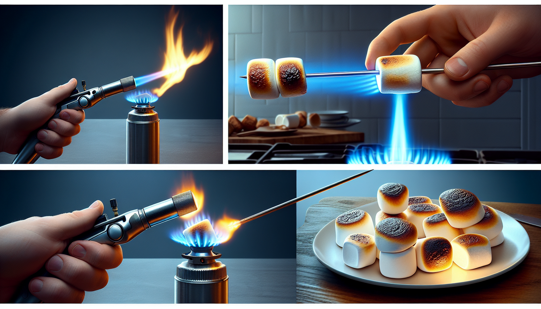 découvrez comment griller des chamallows à la perfection avec un chalumeau de cuisine et régalez-vous avec cette technique de cuisson originale et gourmande !