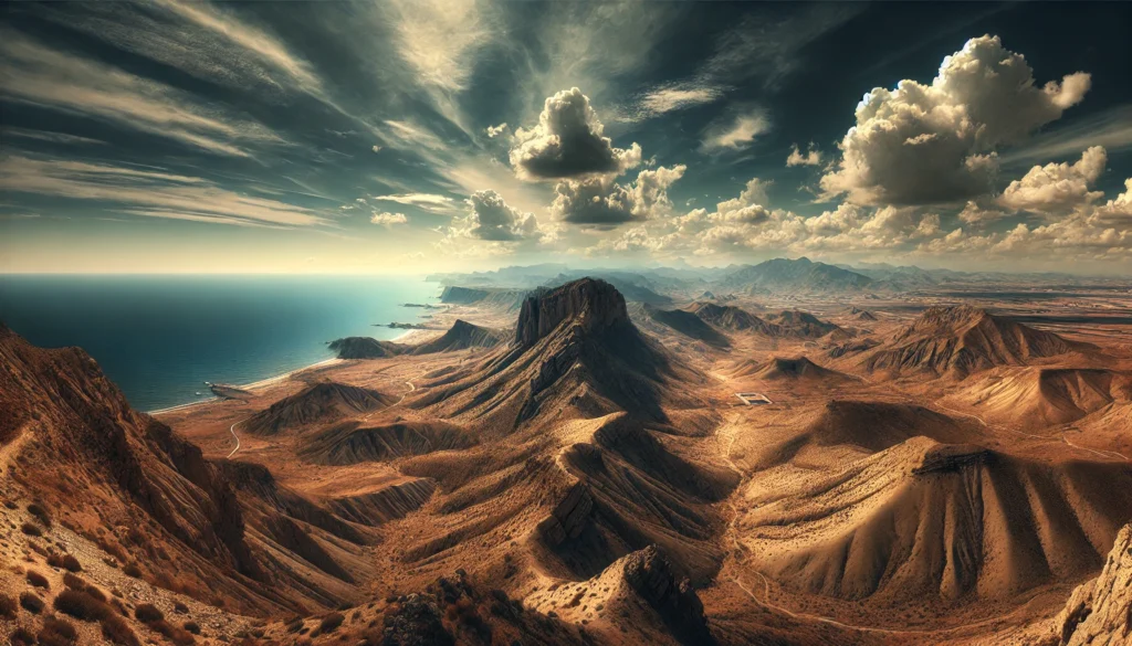 Paysage des Bardenas Reales avec des formations rocheuses érodées