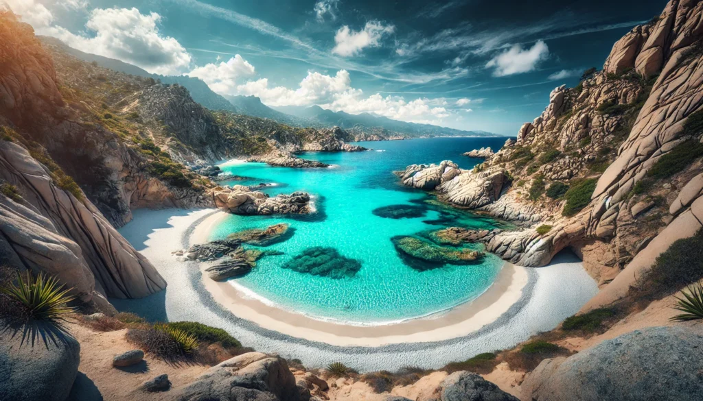 Plage de sable fin et crique cachée en Corse